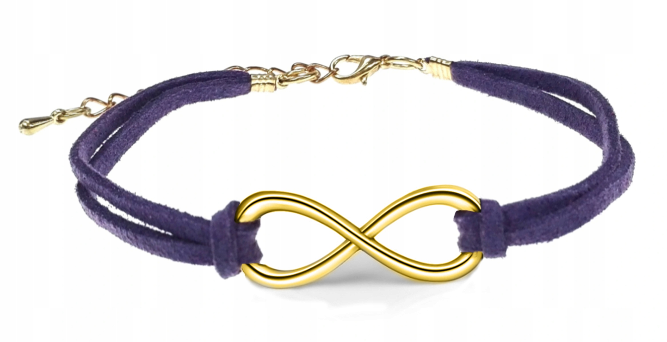 

Bransoletka nieskończoność infinity fioletowa
