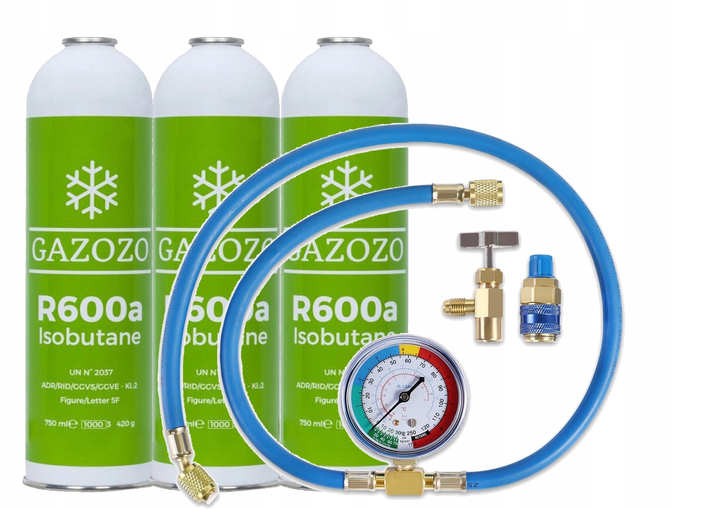 Sada pro plnění chladicího média R-600a