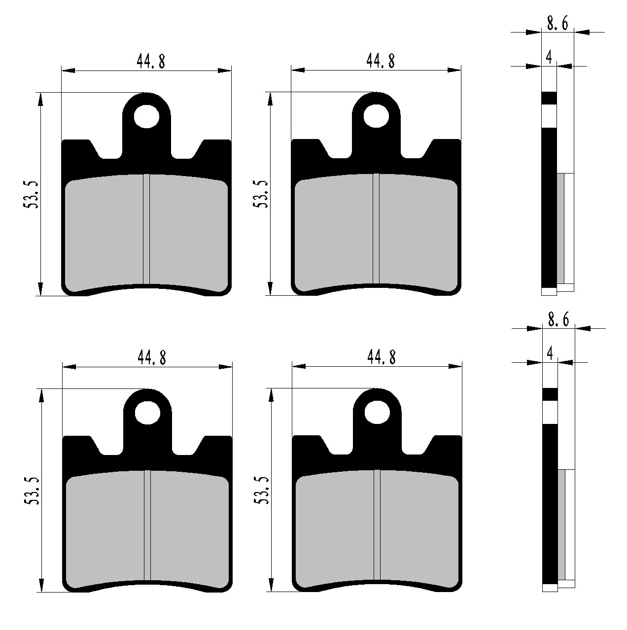KLOCKI HAMULCOWE PRZÓD YAMAHA FJR 1300 A AE AS 06- Producent Nistal
