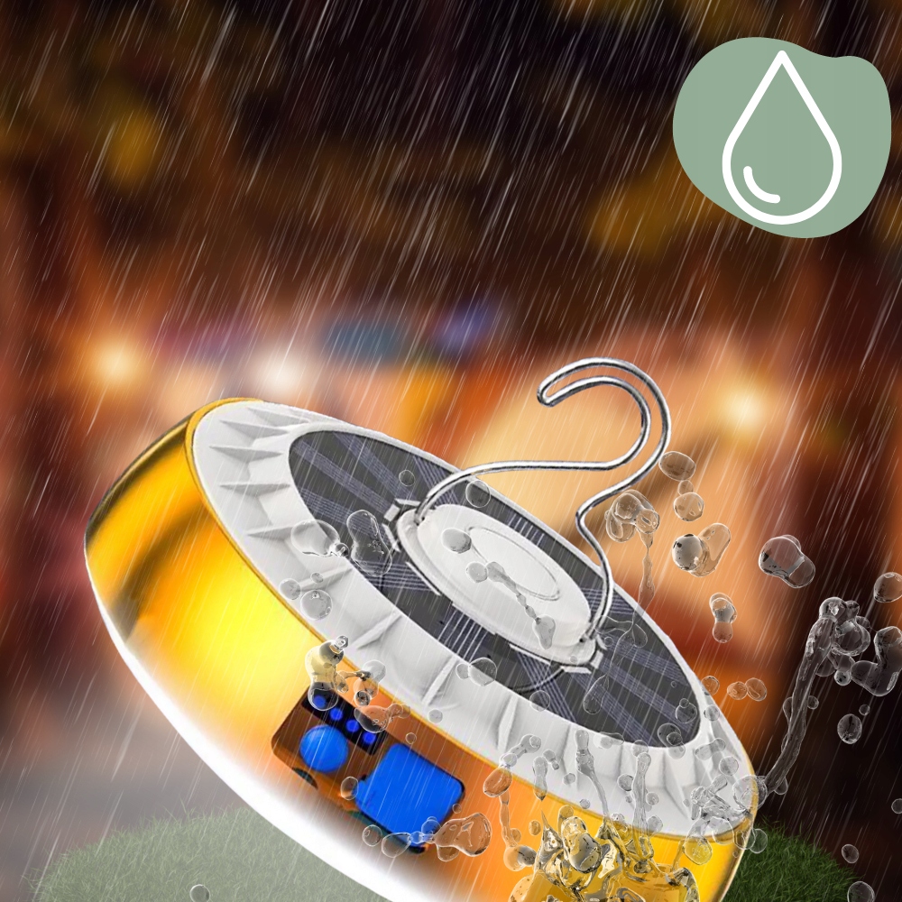 DUŻA LAMPA TURYSTYCZNA 2400 mAh LATARKA KEMPINGOWA LED POWERBANK SOLARNA Rodzaj akumulatorowa