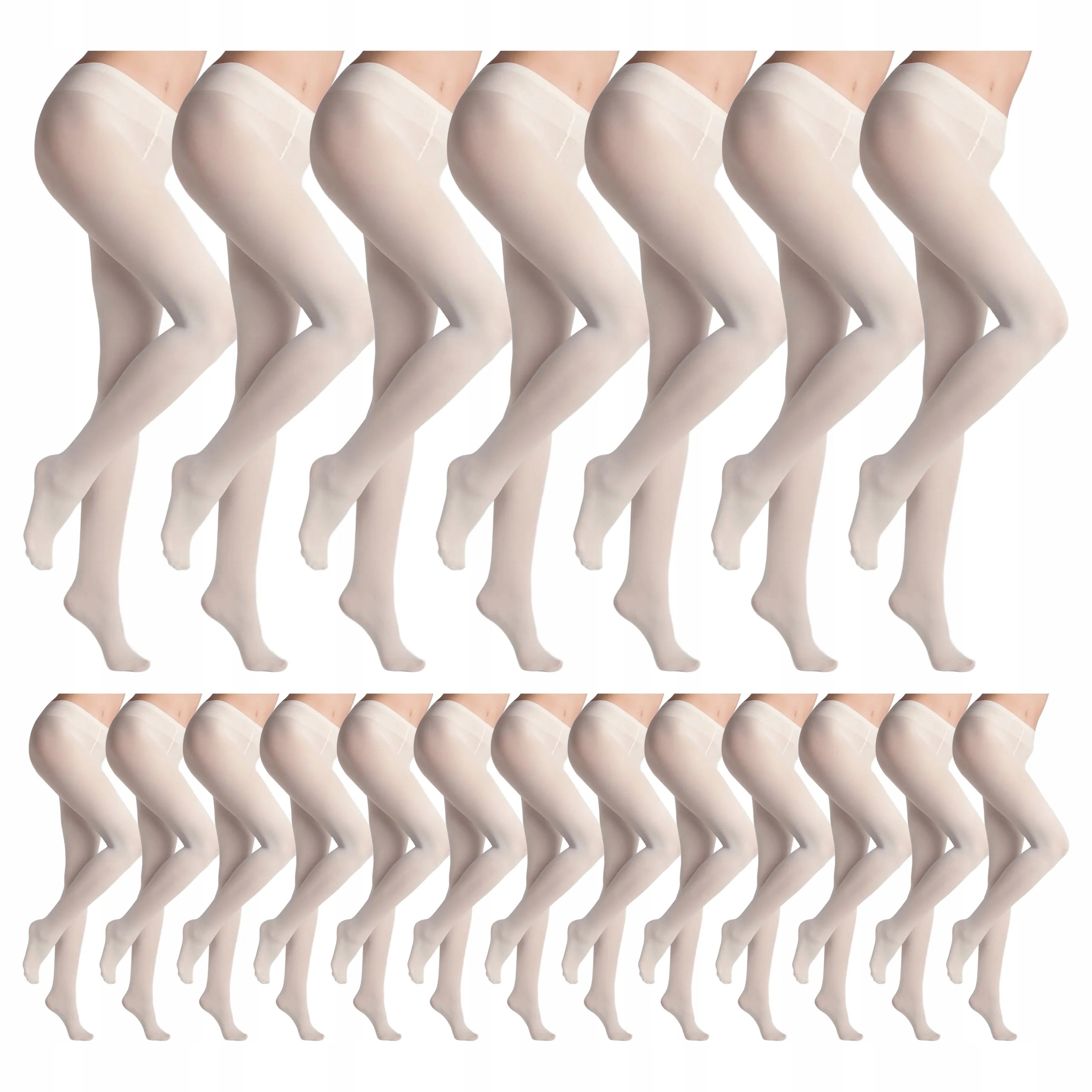 20 x Krycí punčocháče bez kalhotek Micro 60 den Marilyn Creme 4-L