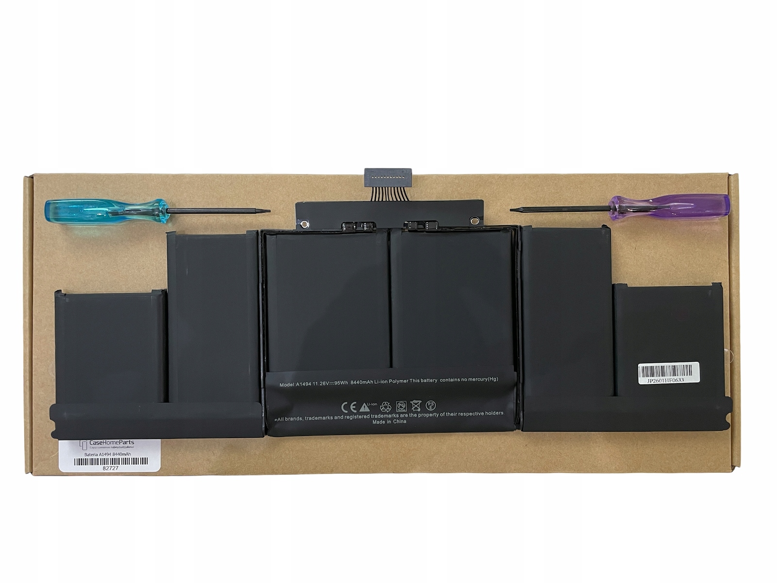 Bateria A1494 MacBook Pro 15 A1398 2013 2014 Akumulator zestaw montażowy