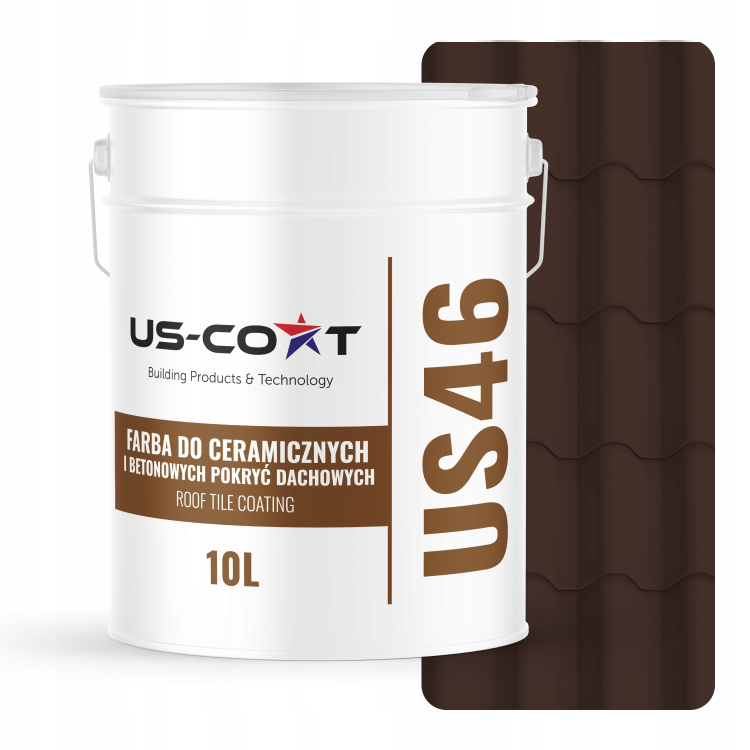 Farba Na Keramické Betónové Strechy Čokoládovo Hnedá RAL8017 10 L Saténová