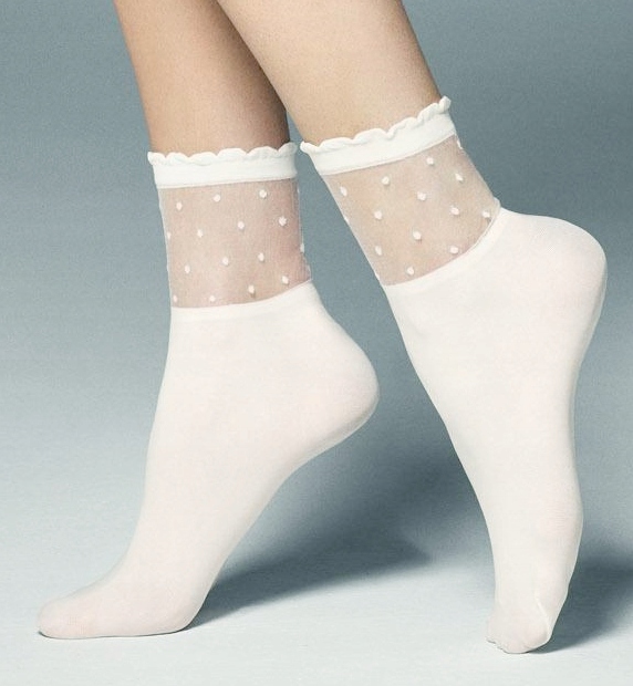 

białe skarpetki Veneziana Bibbi 30 den