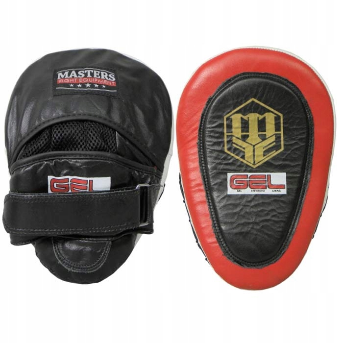 Masters Łapy Trenera SKÓRA wygięte tarcze ŁZ-GEL Marka Masters