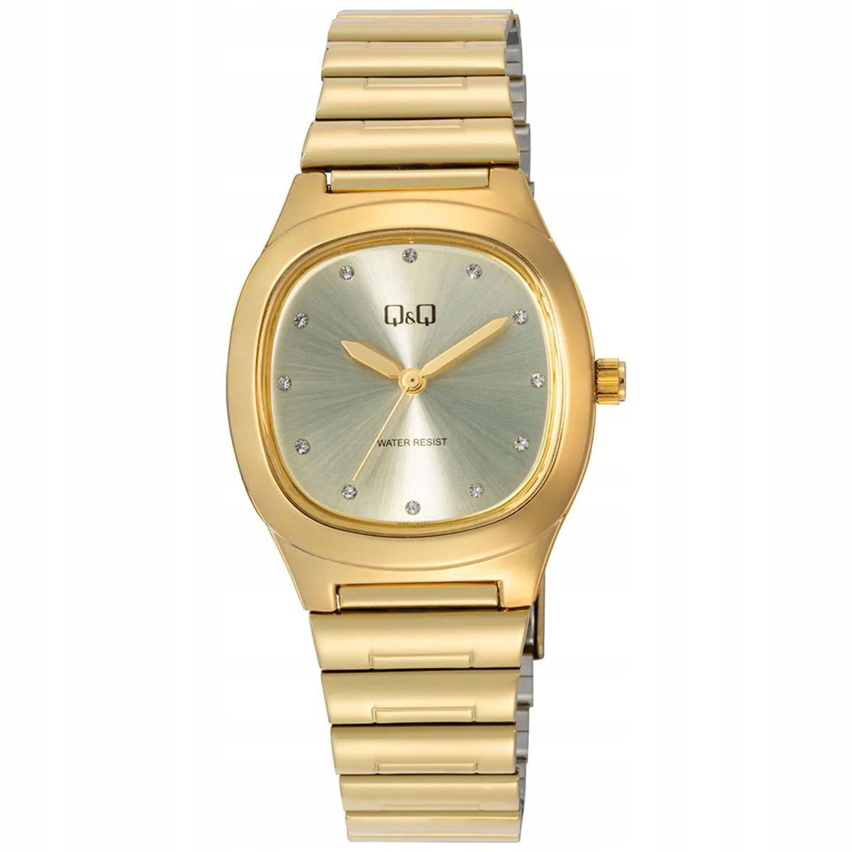 Dámské hodinky Qq Q02C-002P Zirkony zlaté