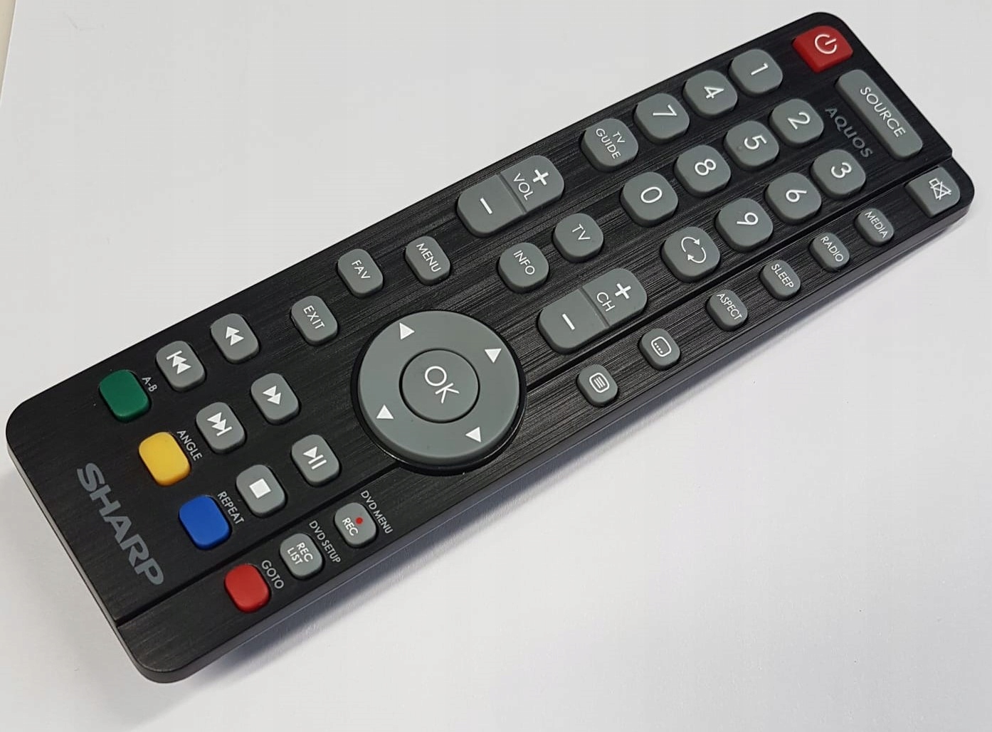 Nowy Oryginalny Pilot do tv SHARP AQUOS 0118N Radiowy RF SHW/RMC/0118N Kolor czarny
