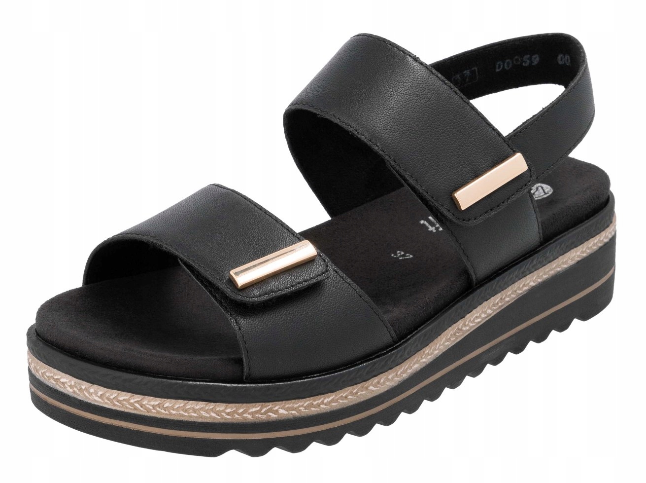 Remonte D0Q59-00 vel.40 černé kotníkové sandály Rieker Soft