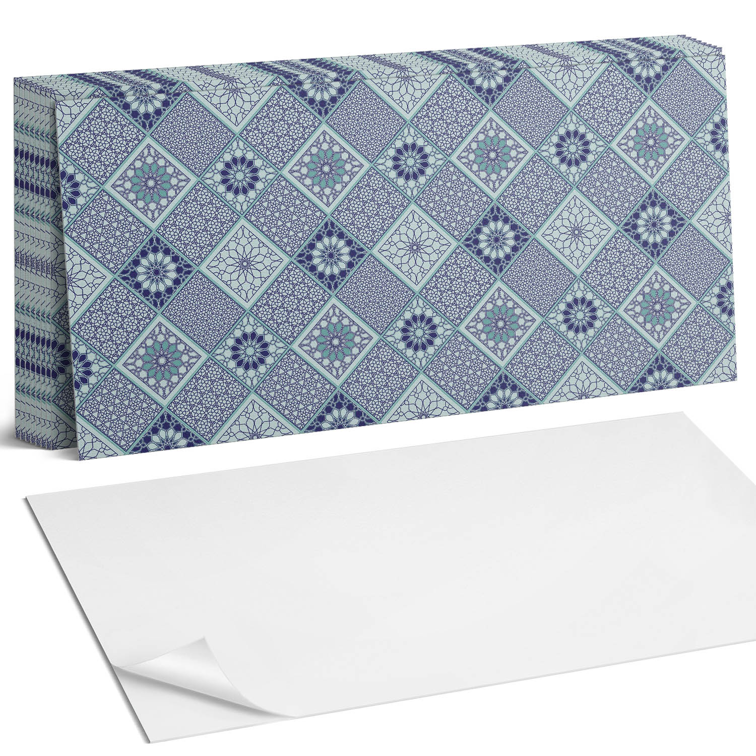 Vinylové dlaždice Mozaikové tvary v geometrickém stylu 10 x 40 x 20 cm