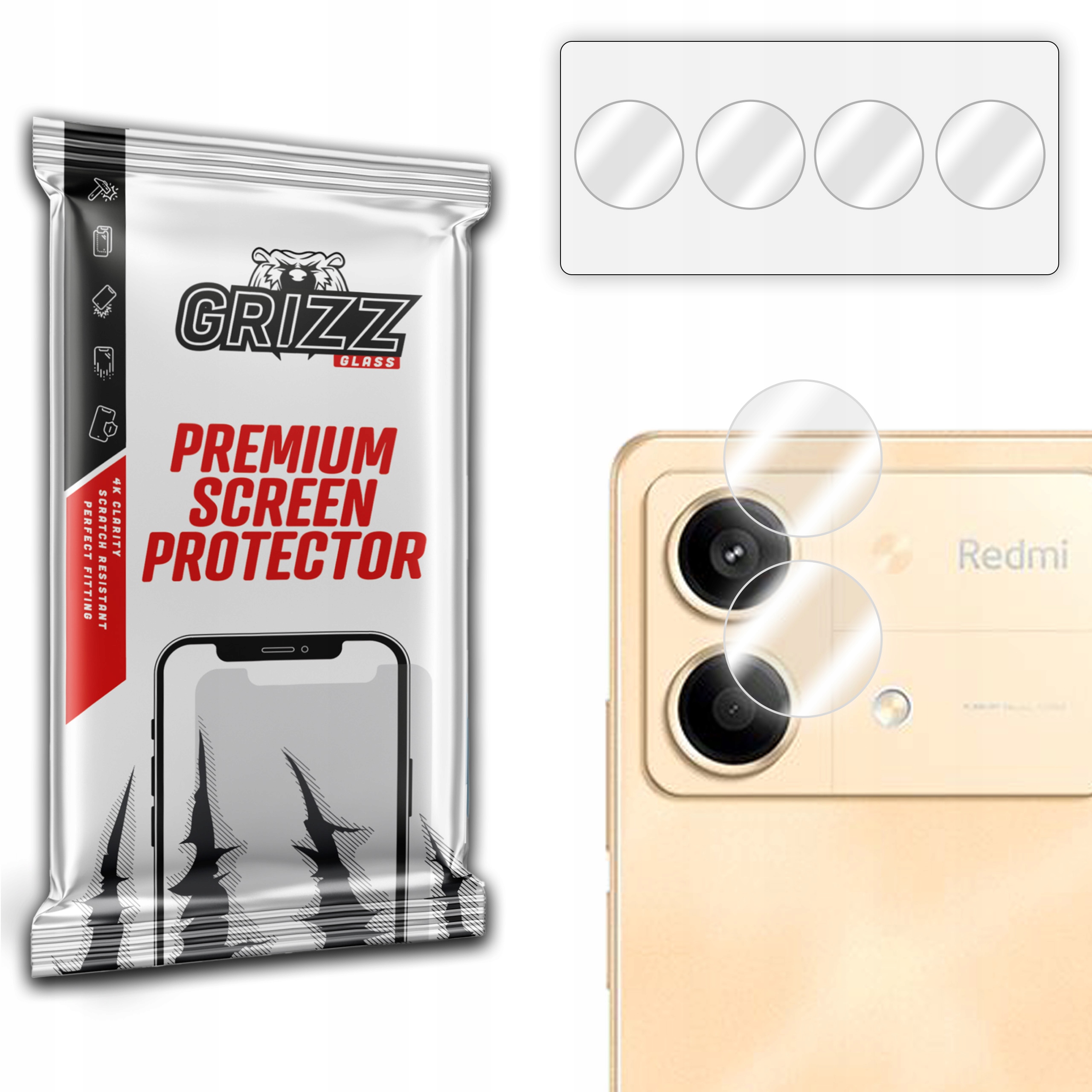 2-PAK Hybrydowe szkło ochronne na aparat do Xiaomi Poco X6 Neo