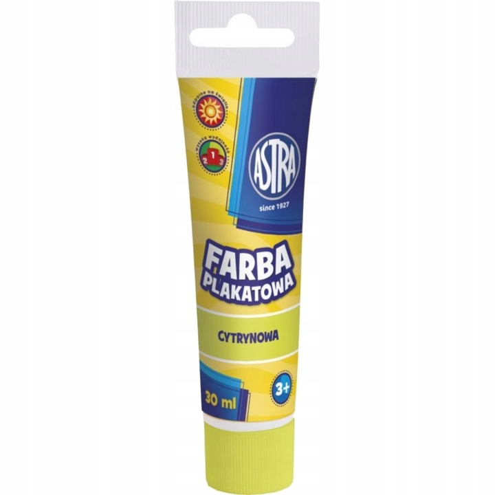 

Farba plakatowa Astra tuba 30 ml Cytrynowy