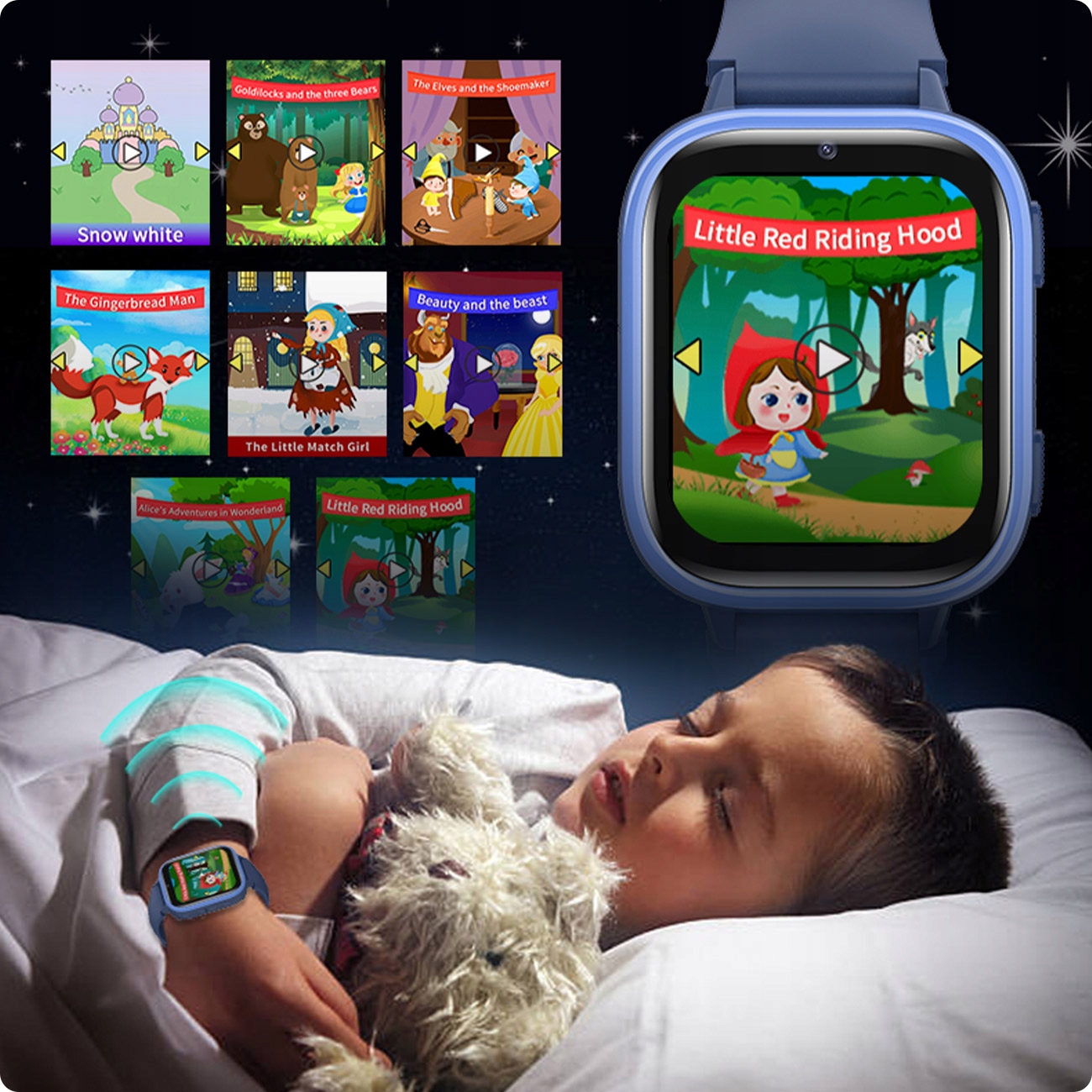 Smartwatch For Children's Watch SIM Phone Games Learning Camera Fairy Tales Case width 40 mm