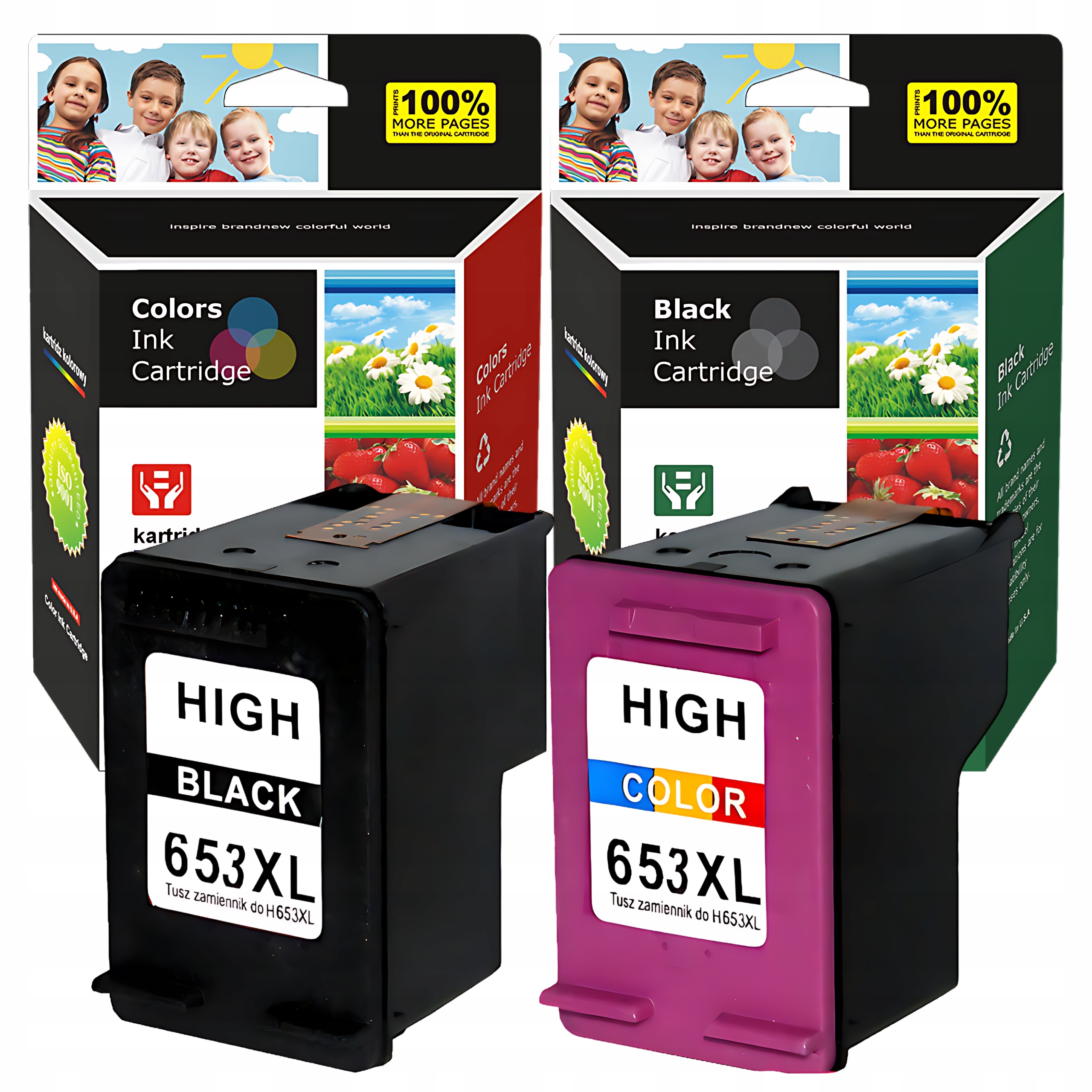 Tusze do Hp 653 XL Deskjet Ink Advantage 2375 2775 2776 6075 6476 1275 2374