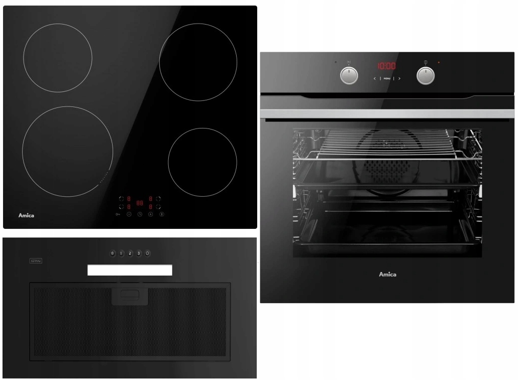 Zestaw Amica Płyta indukcyjna Piekarnik Okap