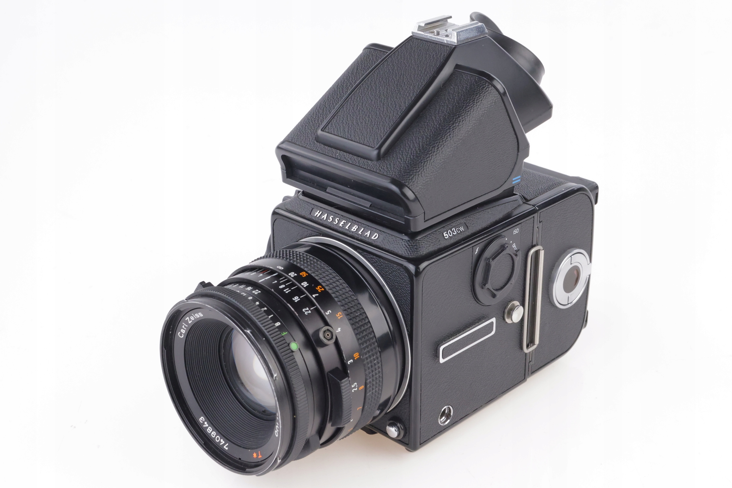 Hasselblad 503 CW + 100/3.5 CF + kaseta + pryzmat PM5 Marka Hasselblad