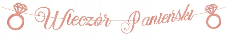 

Baner Wieczór Panieński Rose Gold Pierścionek 1,5M