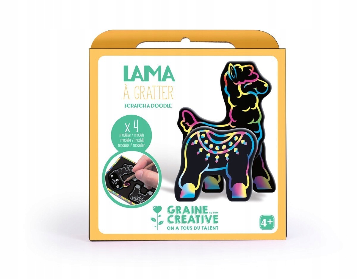 4 Figurky na vyškrabávání Lamy