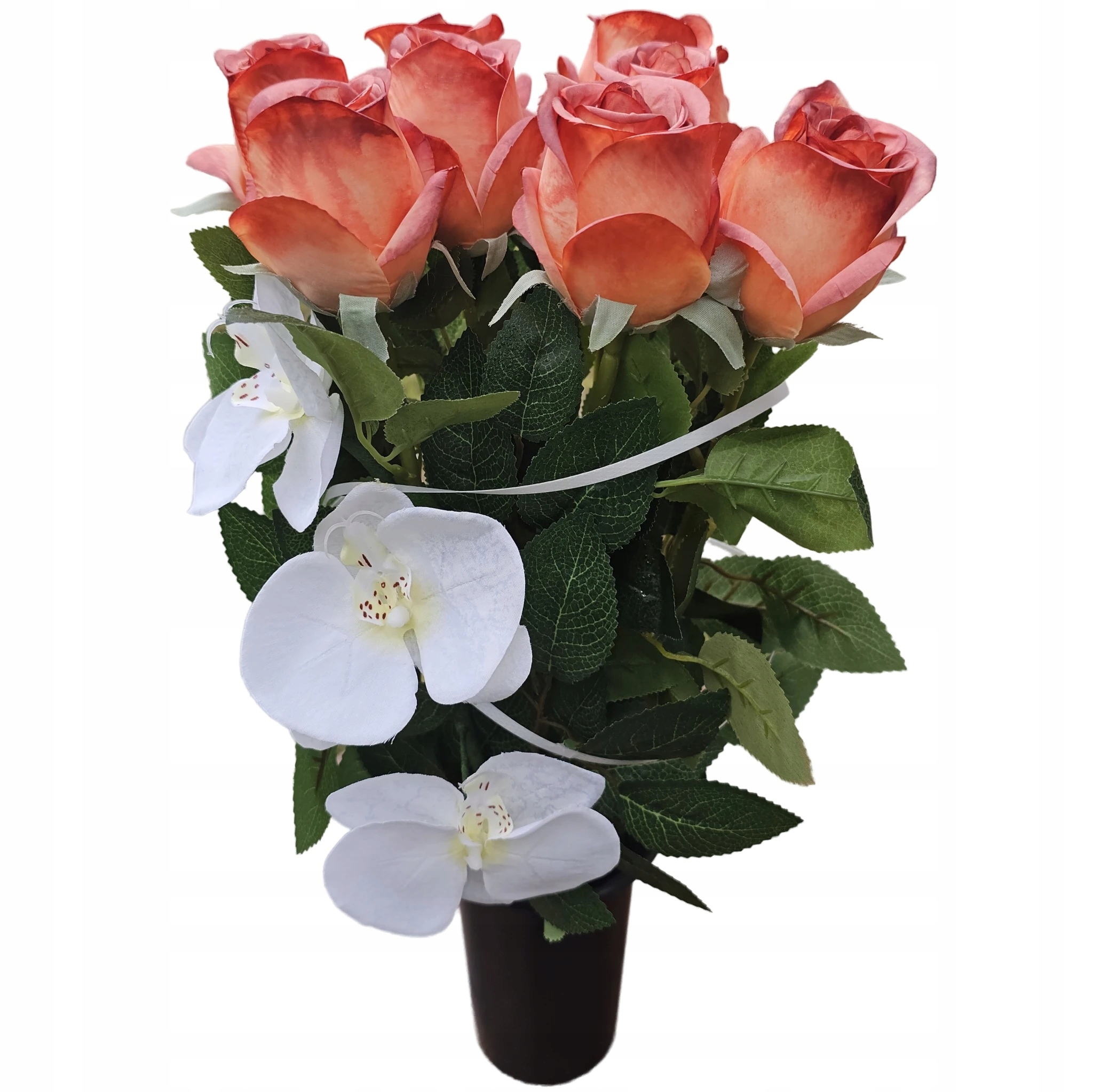 Kytice Kompozice Z Prémiových Růží! Do Vázy Umělé Květy Na Hrob Hřbitov