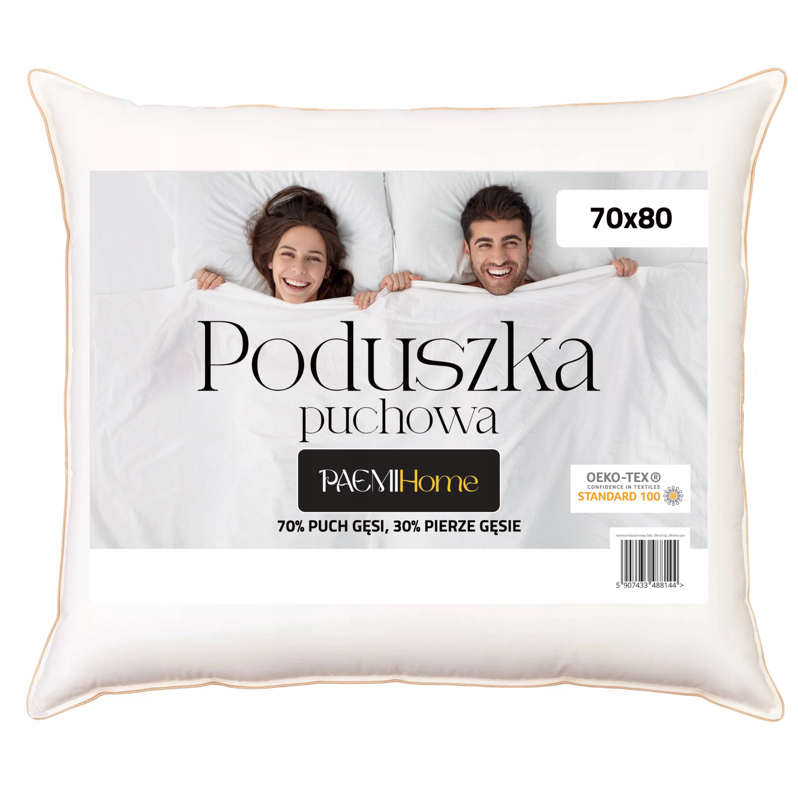 Polštář Péřový 70X80 PaemiHome Z Husího Peří Přírodní