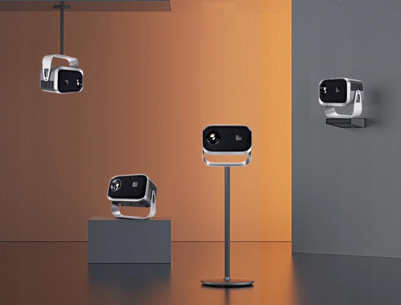 MINI PROJEKTOR RZUTNIK FULL HD LED ANDROID SMART TV WIFI BLUETOOTH ZOOM Żywotność lampy w trybie ekonomicznym 30000 h