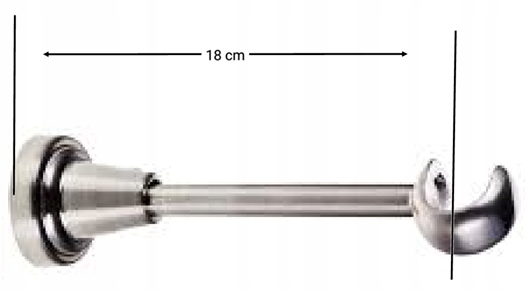Karnisz pojedynczy Karnisze Metal 260 19 mm Materiał wykonania metal