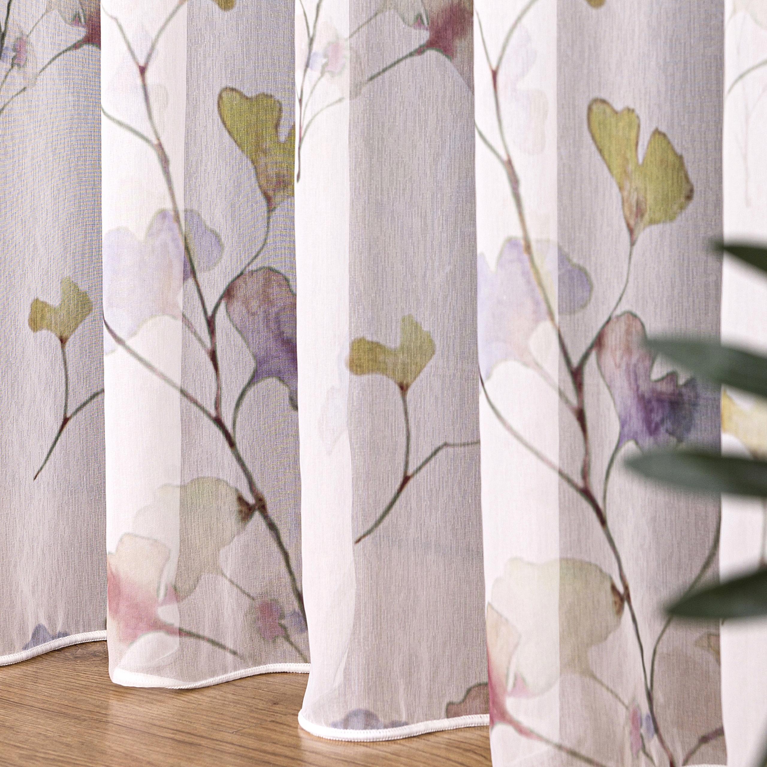 Hotová Záclona Bílá Fantazijní s potiskem Olověná páska Žabky 500x200