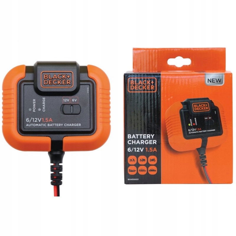 

Black Decker Inteligentny Prostownik 1,5A 6/12V