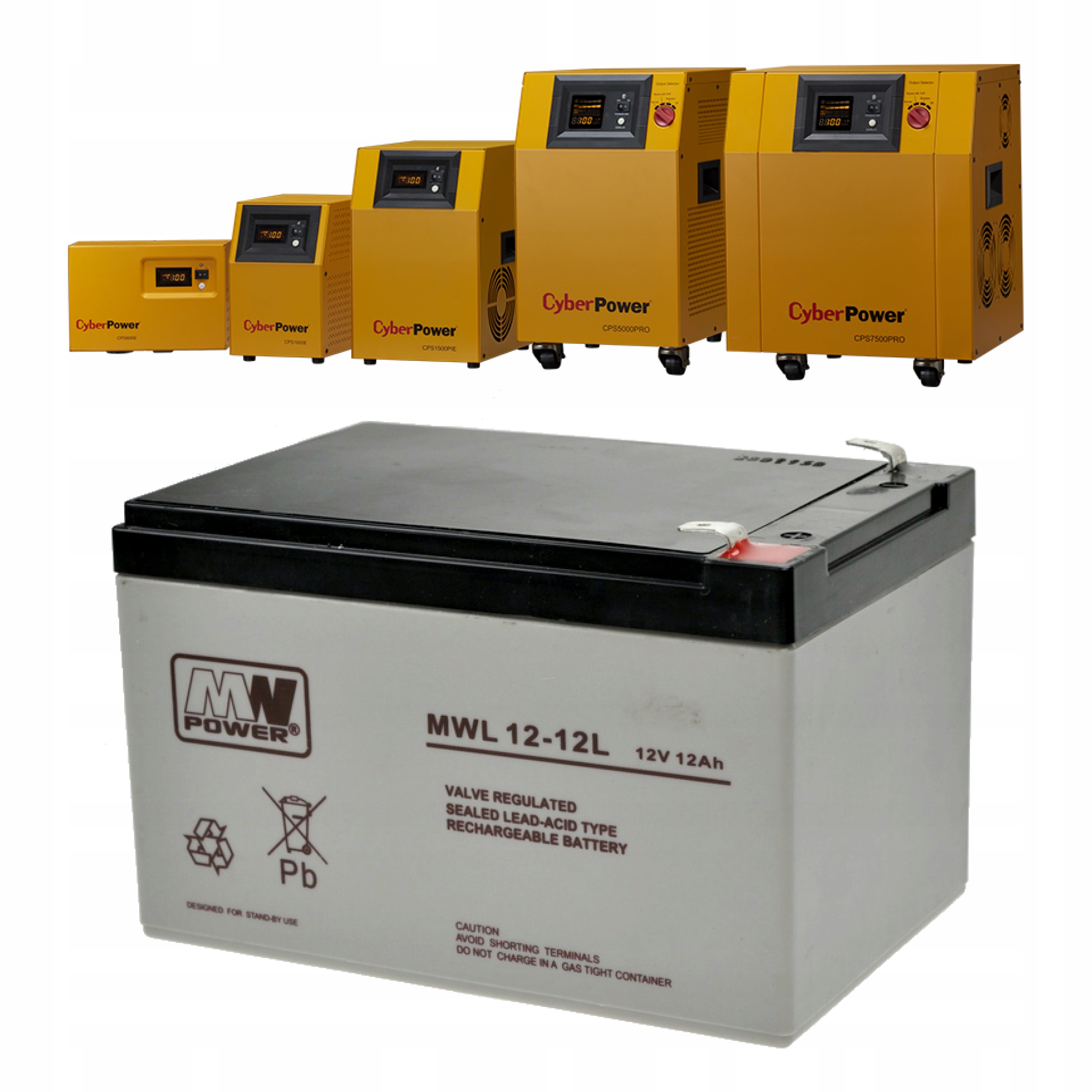 Akumulátor Mw Power Mwl 12-12L 12V 12AH Pro Systémy Nouzového Napájení