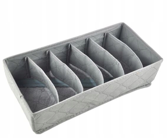 ORGANIZER NA BIELIZNĘ DO SZUFLADY SZAFY SZARY