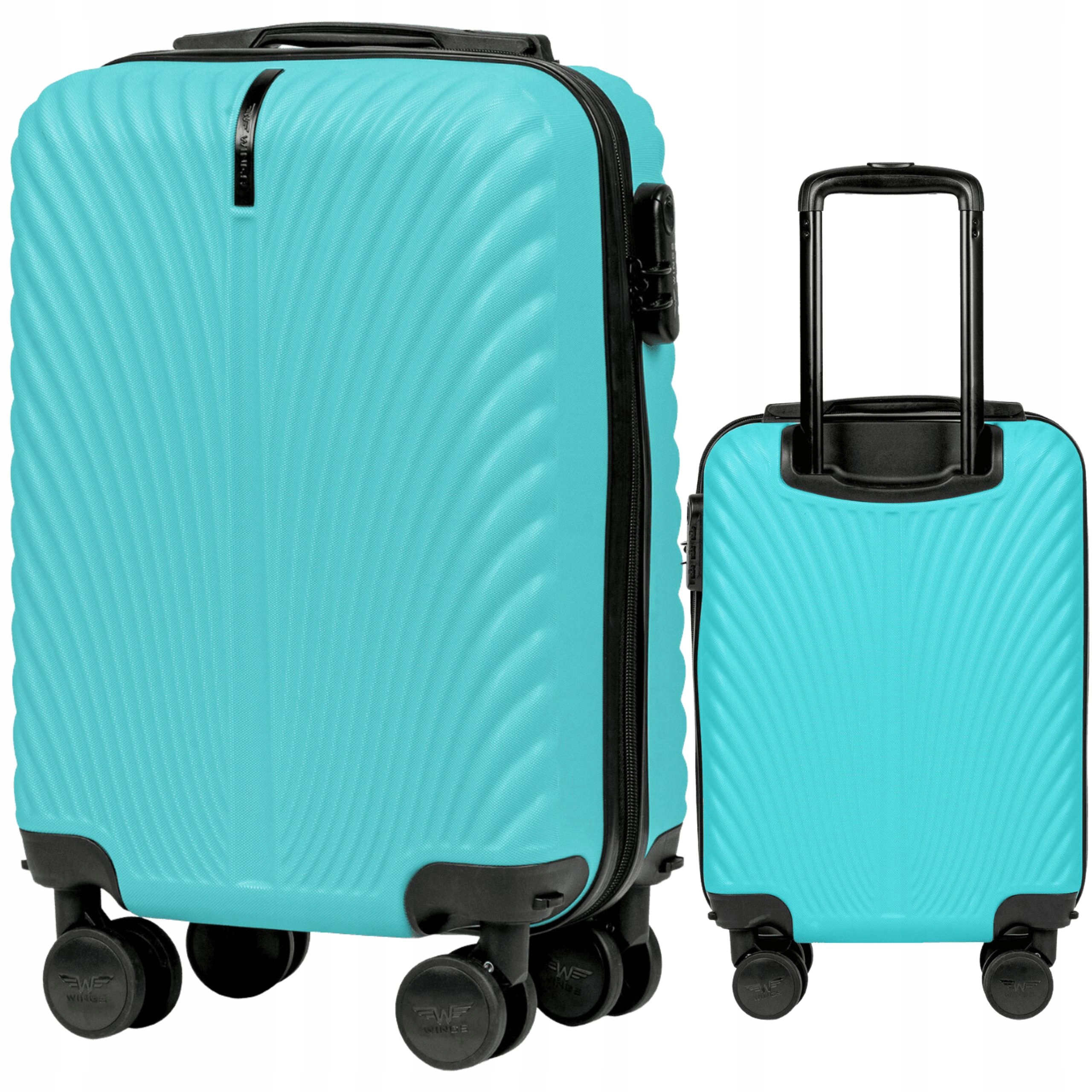 Malý cestovní kabinový kufr Abs+ 4 odnímatelná kolečka, příruční zavazadlo Wings