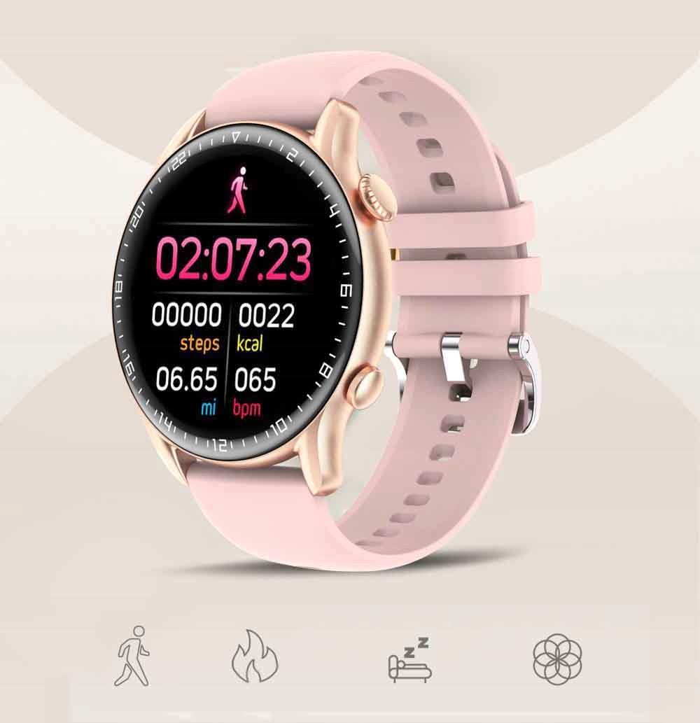 SMARTWATCH ZEGAREK DAMSKI ROZMOWY CIŚNIENIE AMOLED Kompatybilność systemowa Android iOS