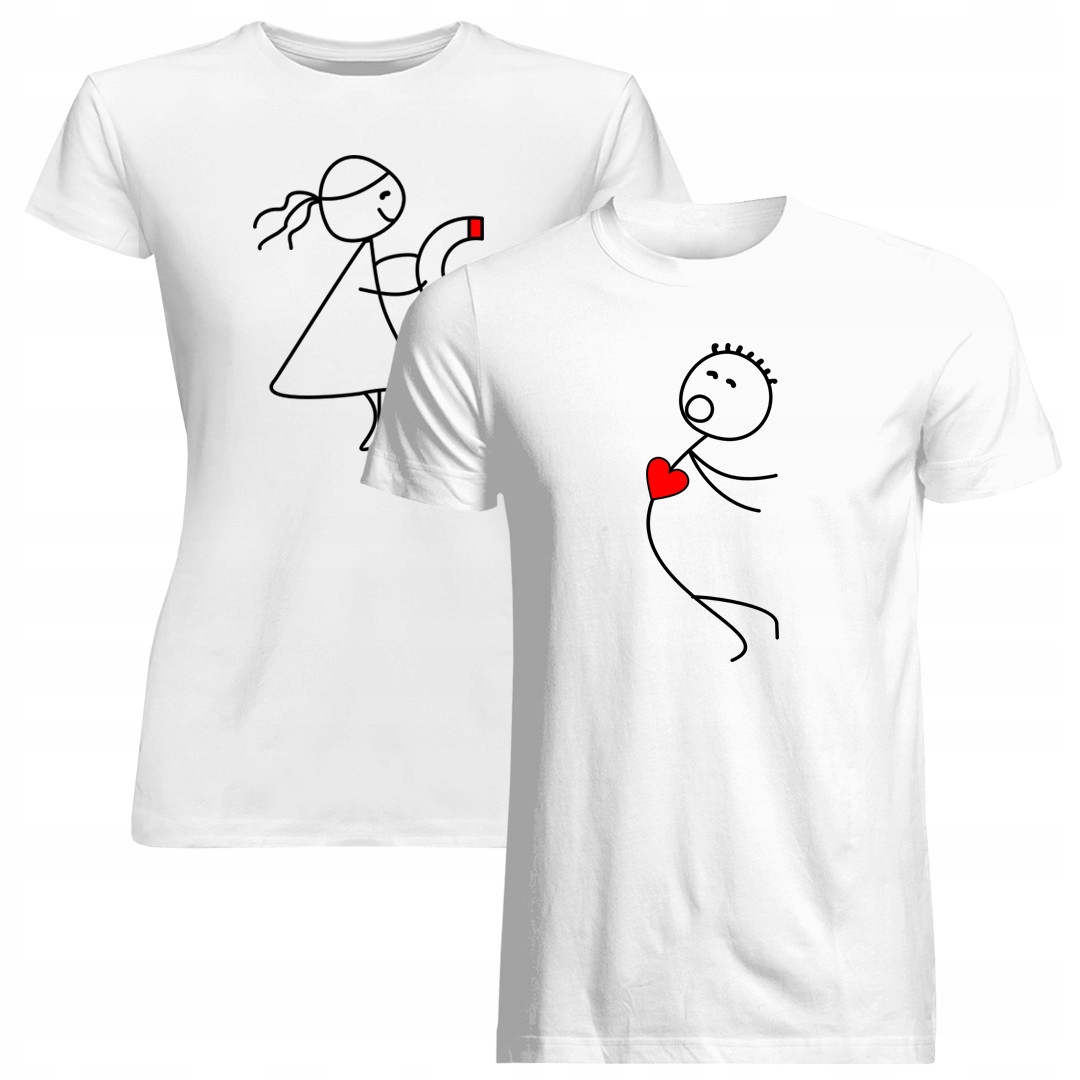 Koszulki dla pary zestaw prezent Walentynki (9362) • Cena, Opinie ...