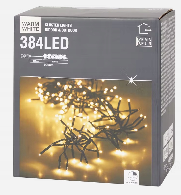 

Lampki Choinkowe Wew/zew 384 Led 9 m