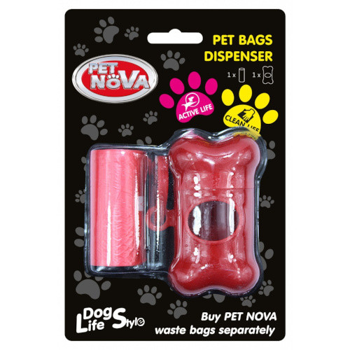 

Pet Nova Dyspenser Worki na odchody 20szt czerwony