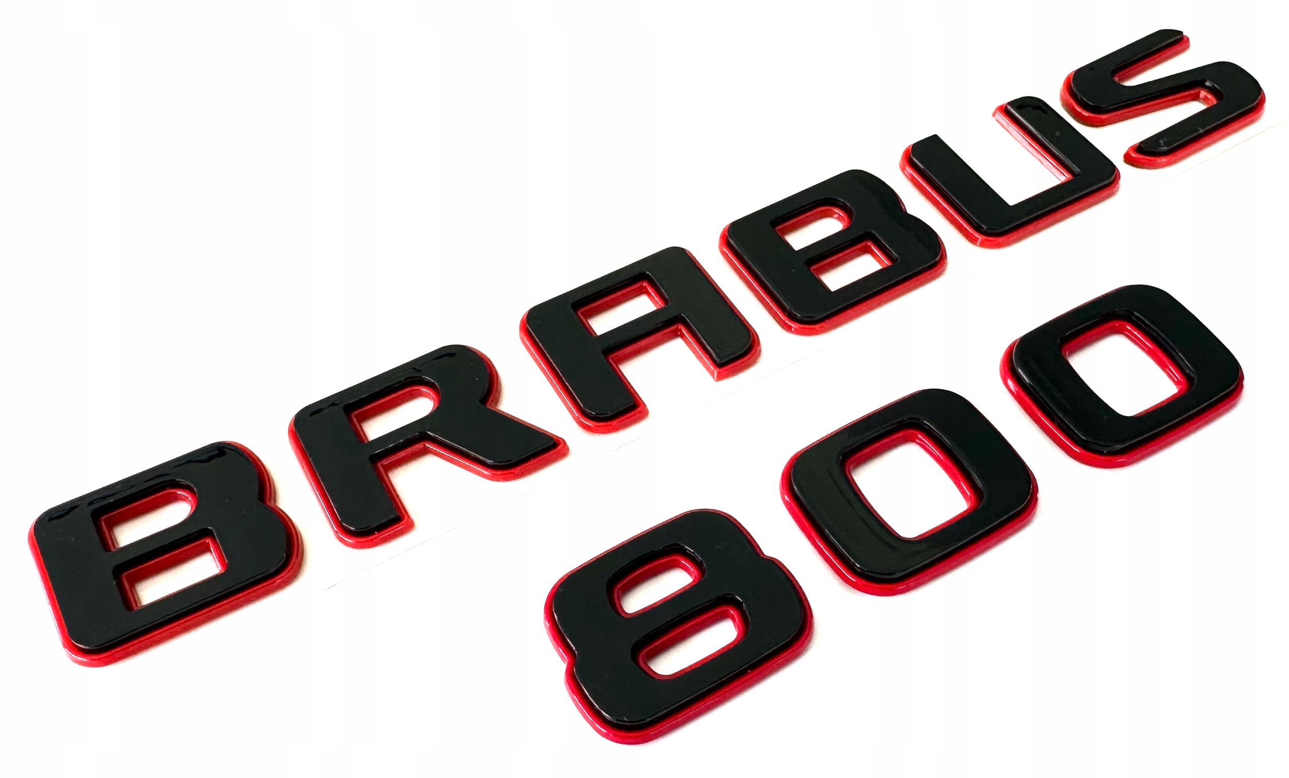 Mercedes-Benz Brabus 800 emblém znak nápis čierna & červená