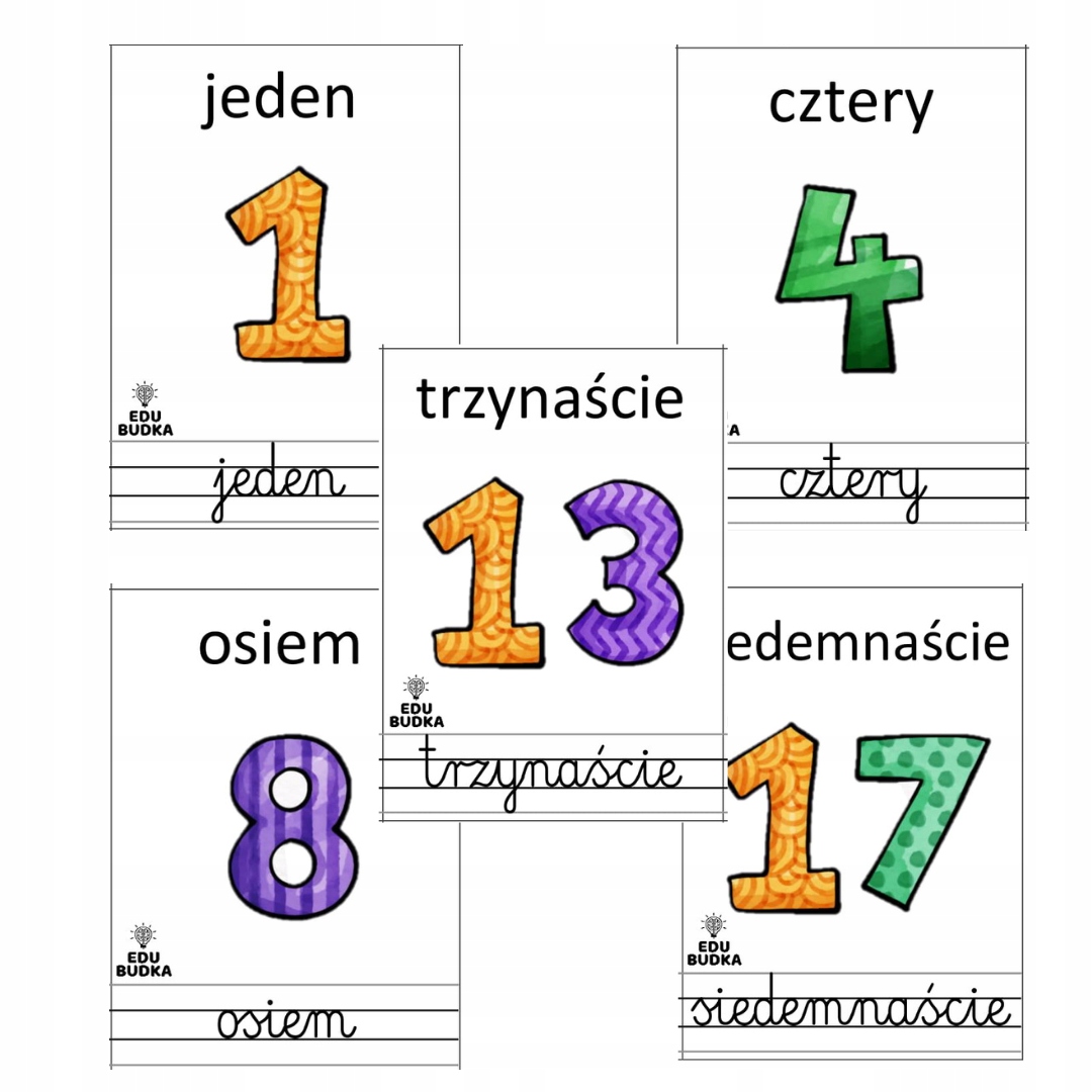 

Karty Obrazkowe Liczby 0-20 |fiszki 21 szt.