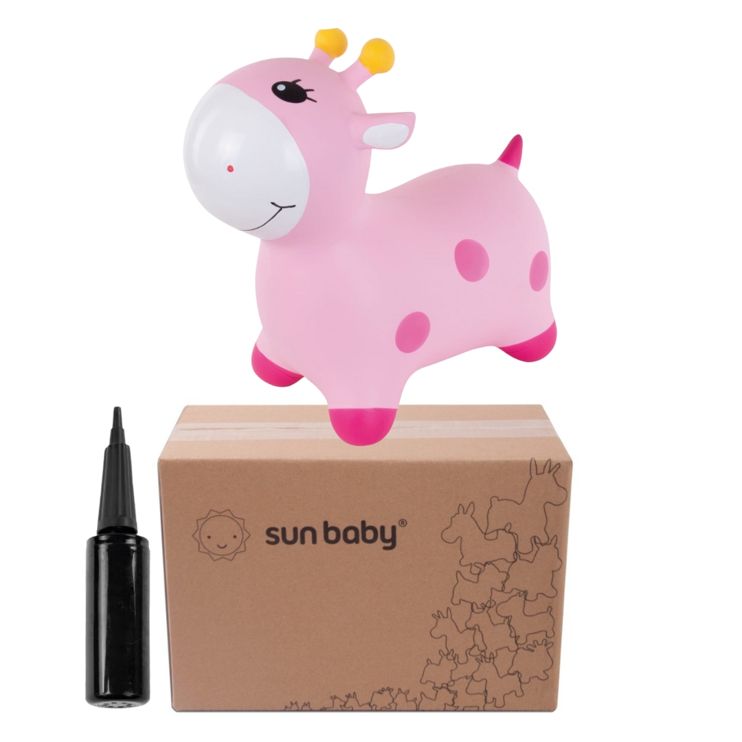 Skoczek Gumowy Różowa Żyrafa Żyrafka Dla Dzieci 12m+ Sun Baby Wiek dziecka 3 lata +