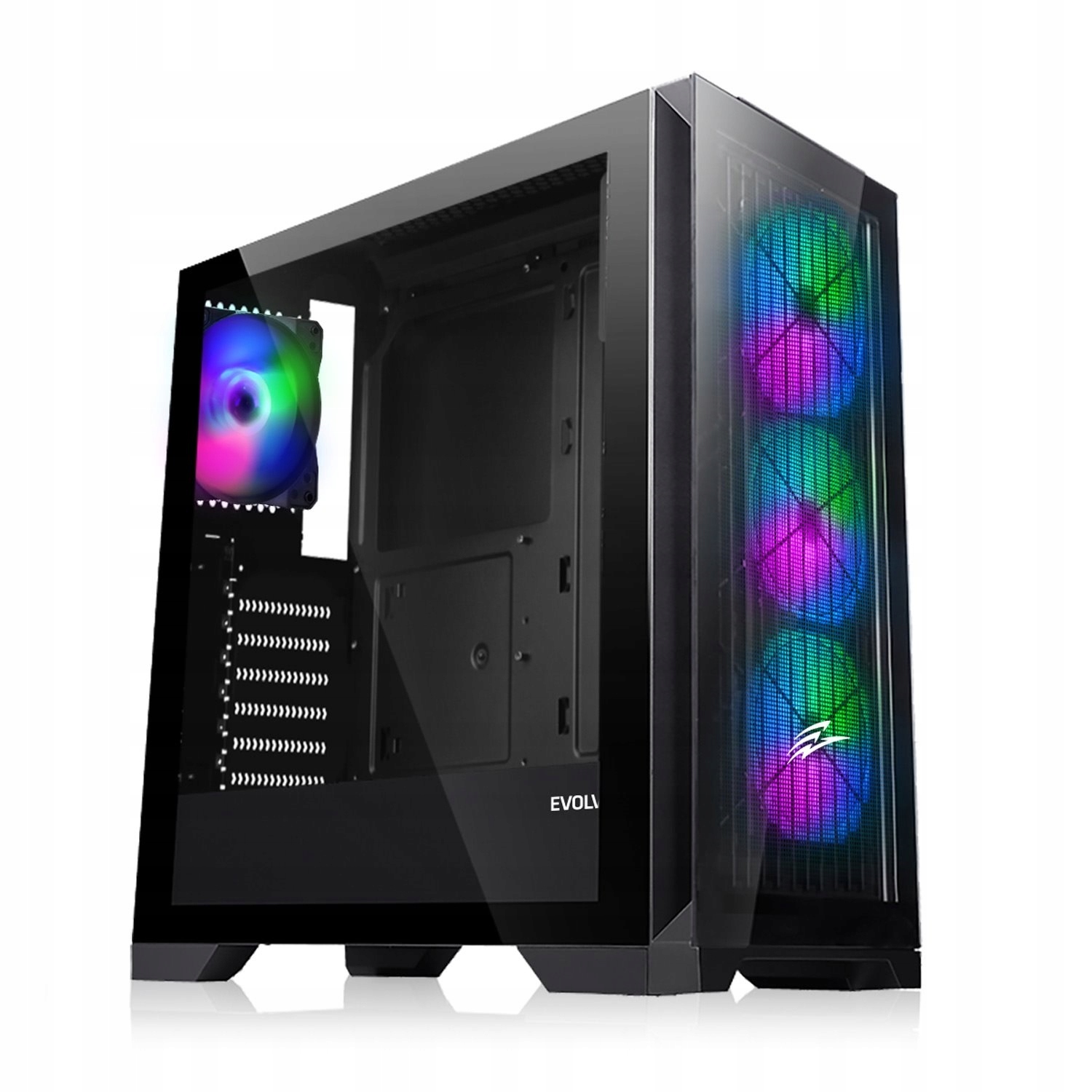 Evolveo Ptero Q2G, ATX/4x Argb 120/sklo čelo+bok