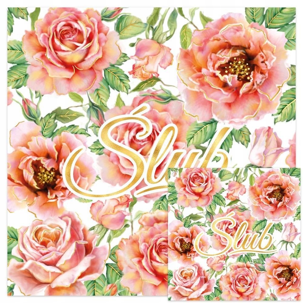 KARNET KWD ŚLUB HERBACIANE RÓŻE