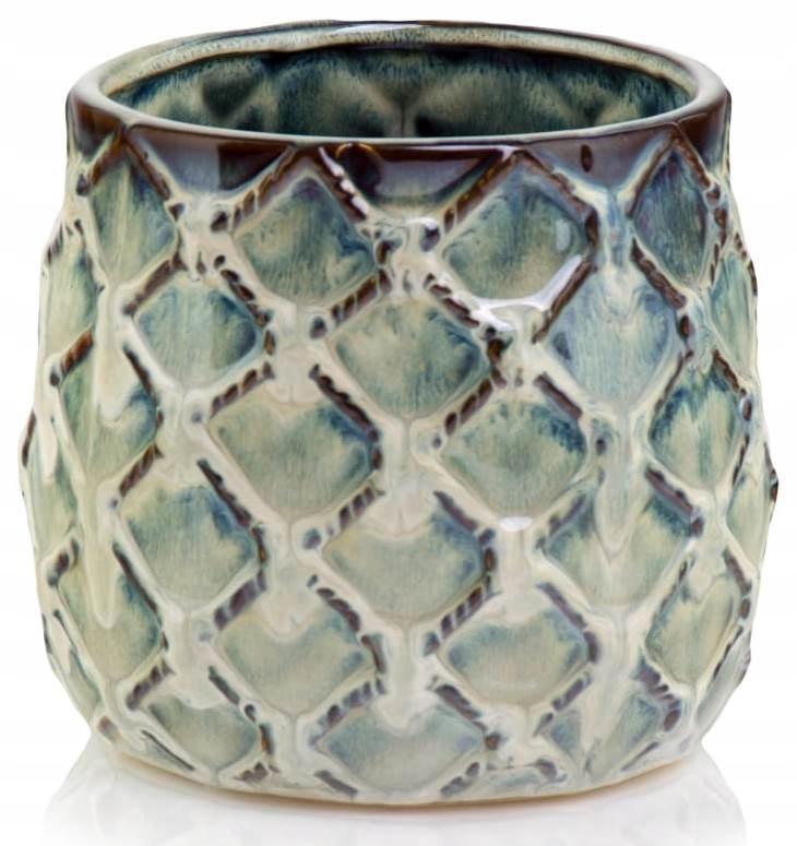 

Osłonka Ceramiczna Blue doniczka Turkus Brąz 15 cm