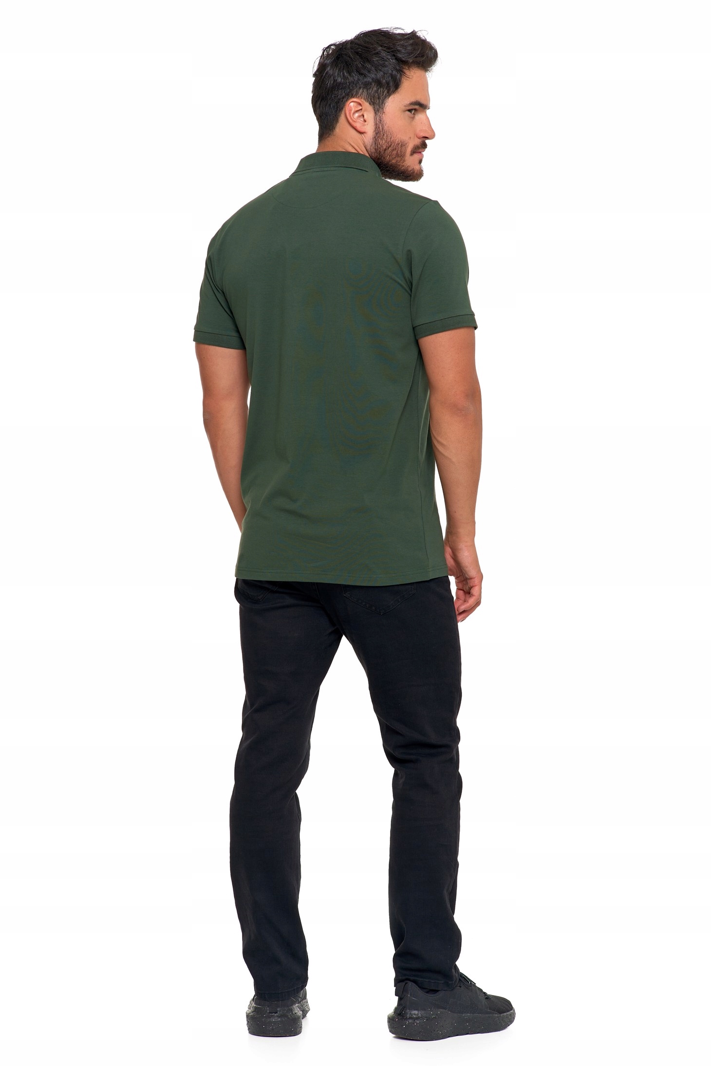 KOSZULKA POLO MĘSKA KHAKI Z BAWEŁNY CZESANEJ PREMIUM LINE MORAJ M KHAKI Zapięcie guziki