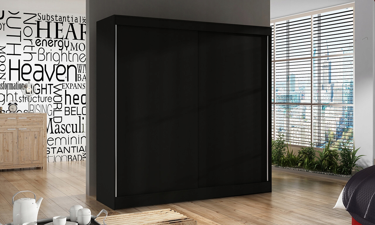 SZAFA PRZESUWNA Basti X 200cm GARDEROBA duża Głębokość mebla 58 cm