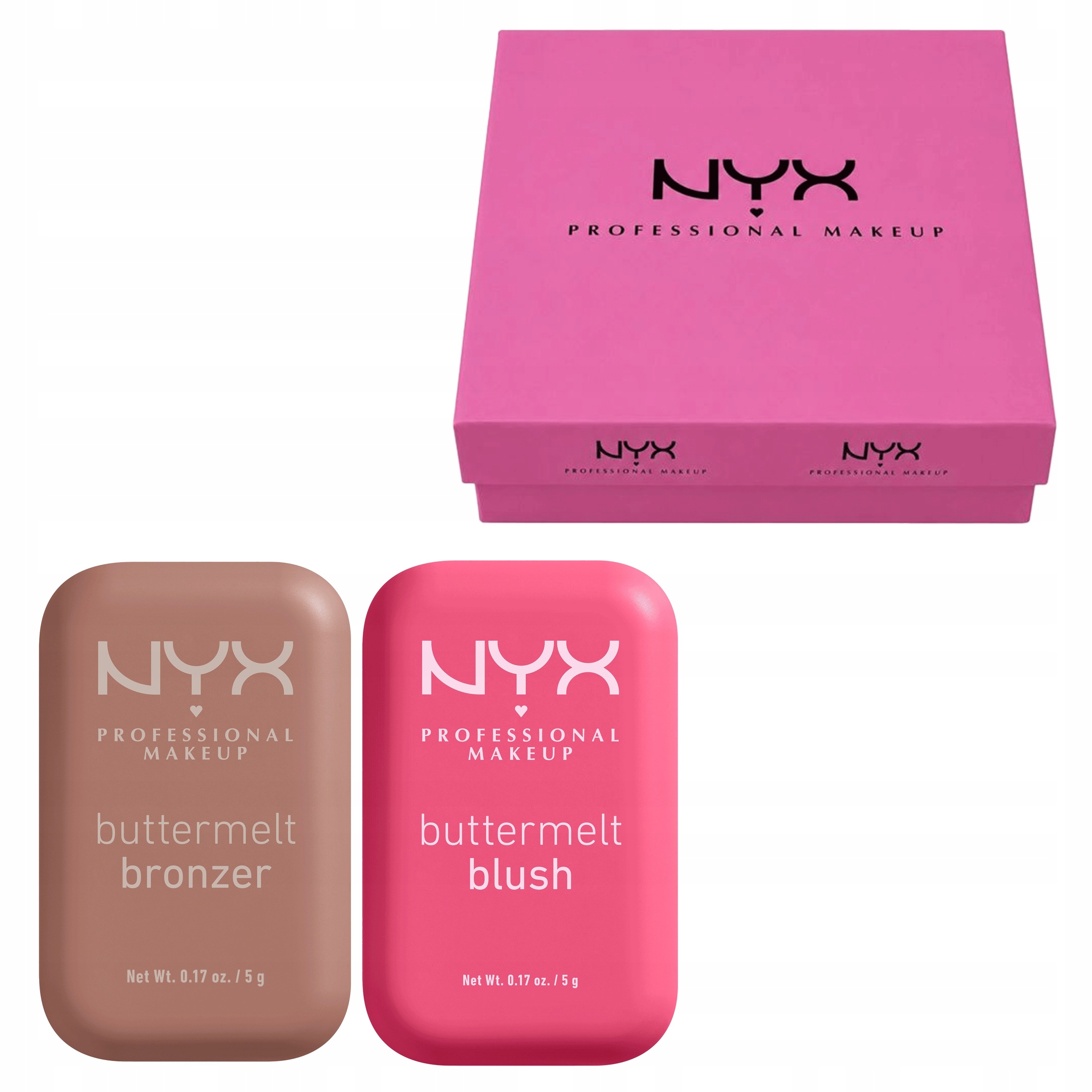 Zestaw Nyx Róż Buttermelt 08 Bronzer Buttermelt 03 Deserve Butta