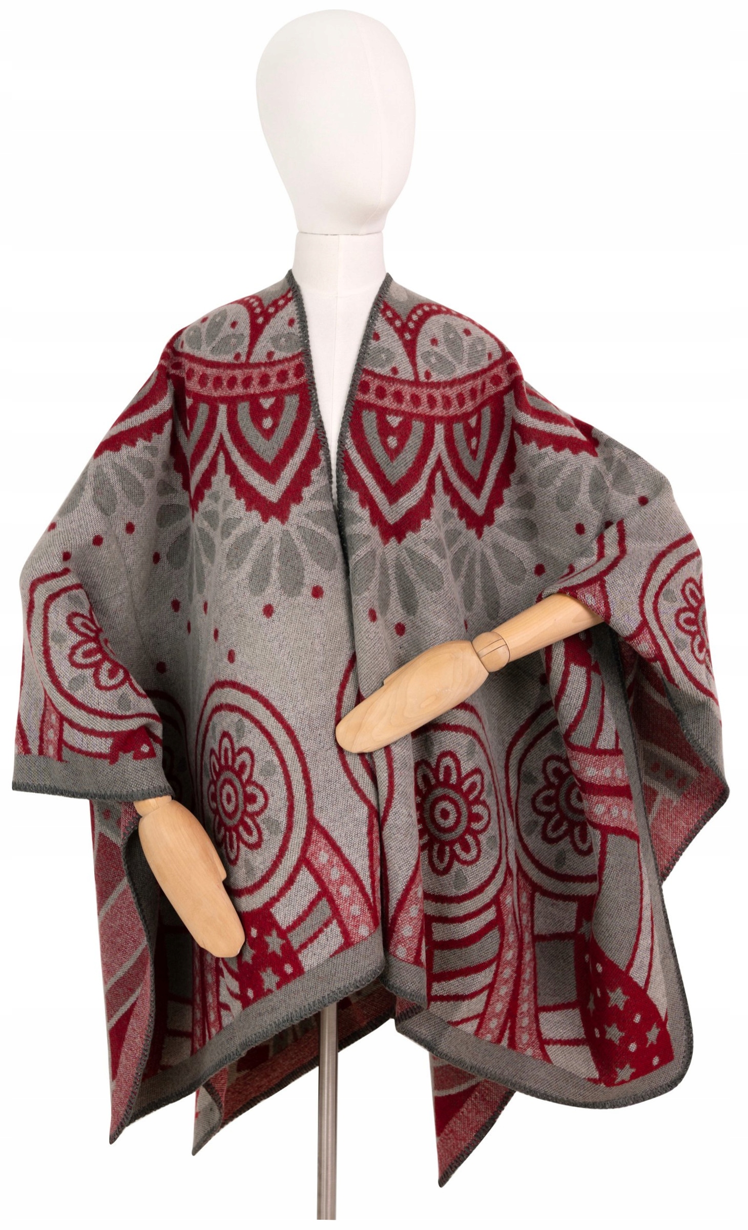 Stylowe ponczo z motywem paisley
