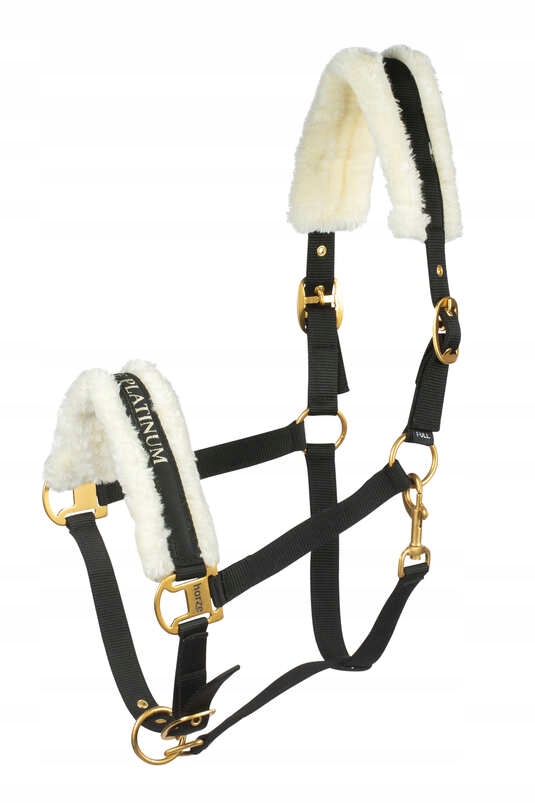 Kantar dla konia Horze Howard podszyty futerkiem czarny Full