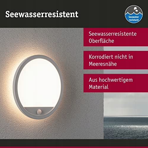 Lampa Panel LED Z Czujnikiem Ruchu Biała Zewnętrzna 3000K IP44 PAULMANN — miniatura 2