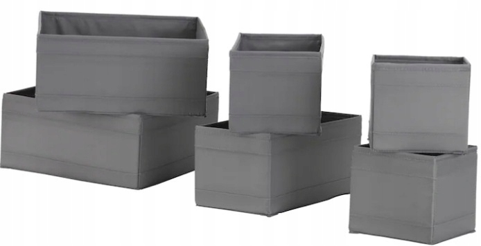 

Ikea Skubb komplet pojemników do szafki 6 szt. S
