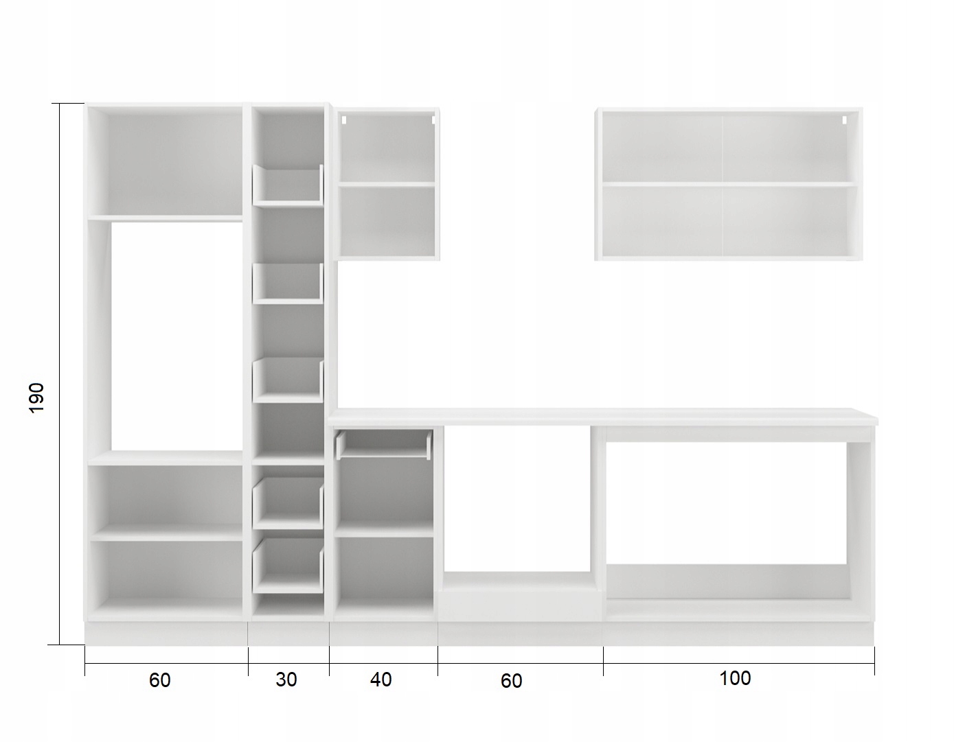Zestaw mebli kuchennych gotowa kuchnia 290 cm TINA Stan opakowania oryginalne