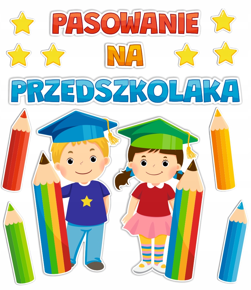 Dekoracja Pasowanie na Przedszkolaka duża - rozmiar XXL