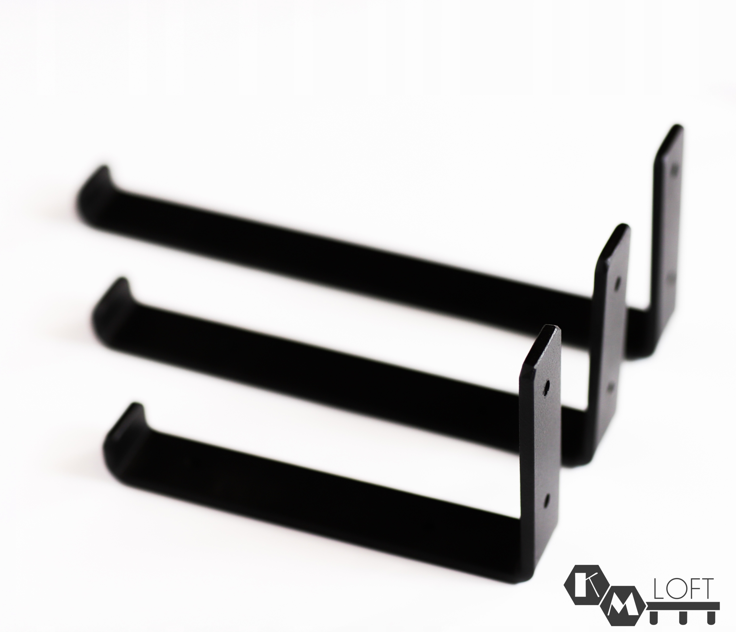 

Wspornik uchwyt do półki metal czarny loft 25cm